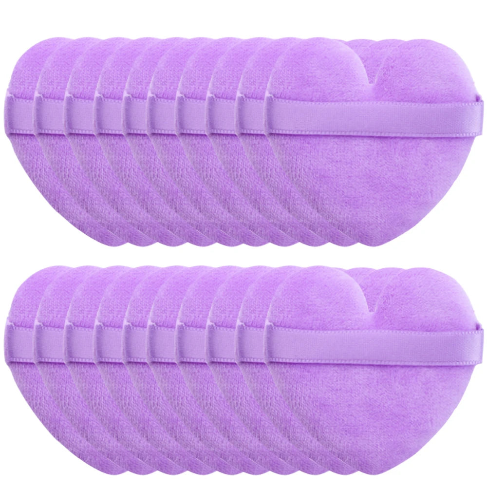 30/50PCS Heart Shape Velvet Powder Puff Makeup Sponges Blender Foundation Cosmetic Sponges Soft Make Up Tools For Woman Cushion
