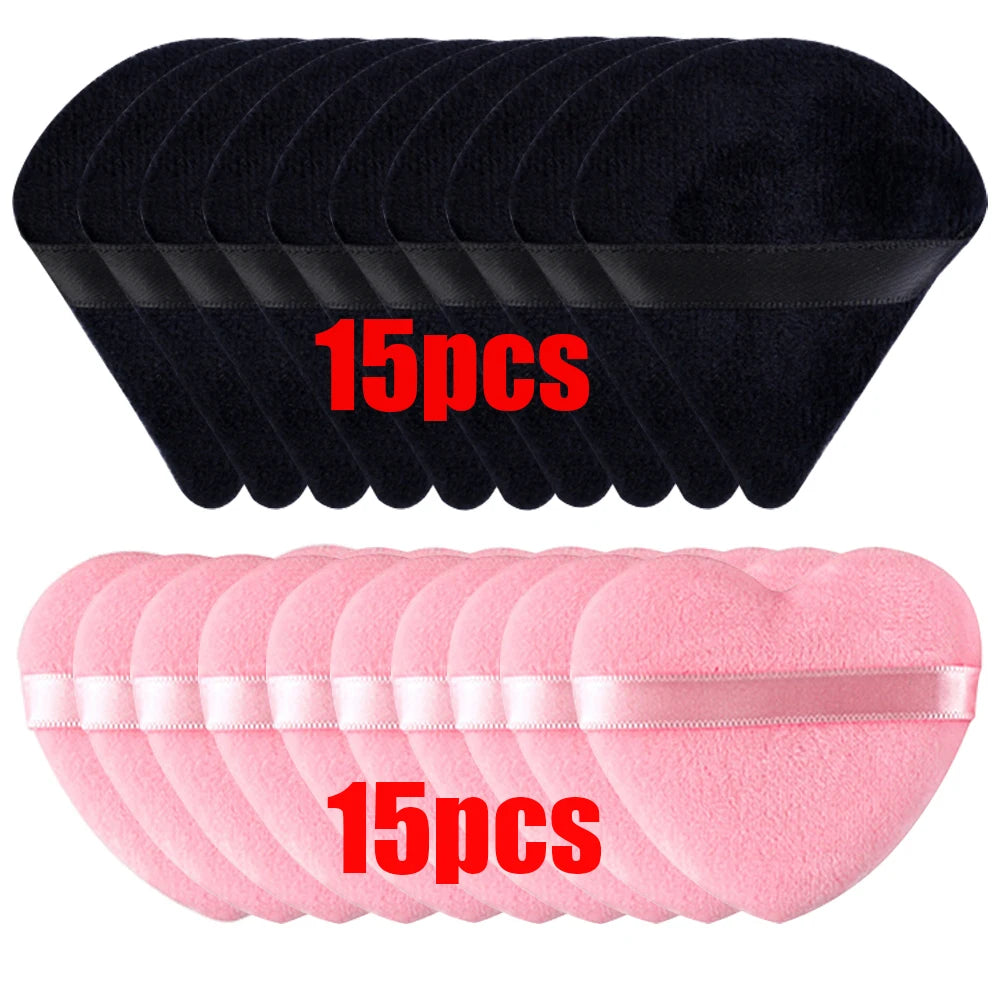 30/50PCS Heart Shape Velvet Powder Puff Makeup Sponges Blender Foundation Cosmetic Sponges Soft Make Up Tools For Woman Cushion