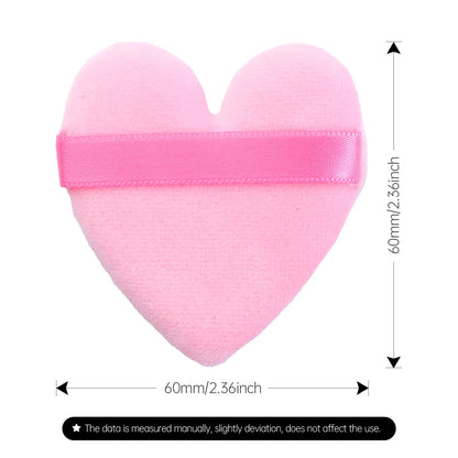 30/50PCS Heart Shape Velvet Powder Puff Makeup Sponges Blender Foundation Cosmetic Sponges Soft Make Up Tools For Woman Cushion